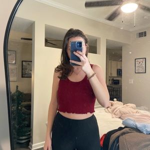 Urban outfitters red crop top